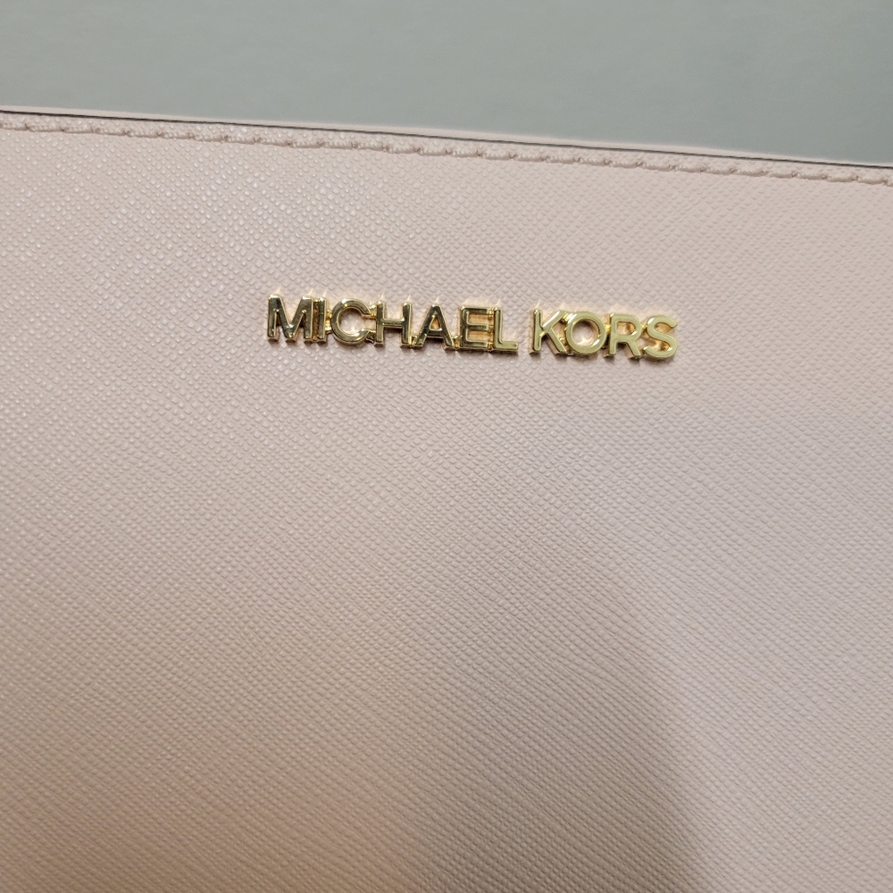 NWT Michael Kors | Jet Set Crossbody Powder Blush Adjustable Strap - Picture 10 of 13